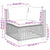 Garden Sofa Corner with Cushions Grey Poly Rattan