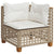 Garden Sofa Corner with Cushions Beige Poly Rattan