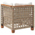 Garden Sofa Corner with Cushions Beige Poly Rattan