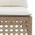 Garden Sofa Corner with Cushions Beige Poly Rattan