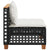 Garden Sofa Armless with Cushions Black Poly Rattan