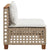 Garden Sofa Armless with Cushions Beige Poly Rattan