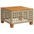 Garden Table Beige 55x55x36 cm Poly Rattan Acacia Wood