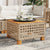 Garden Table Beige 55x55x36 cm Poly Rattan Acacia Wood