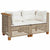 Garden Sofas Corner with Cushions 2 pcs Beige Poly Rattan