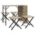 5 Piece Garden Dining Set Foldable Beige Poly Rattan