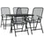 5 Piece Garden Dining Set Anthracite Metal Mesh