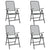 5 Piece Garden Dining Set Anthracite Metal Mesh