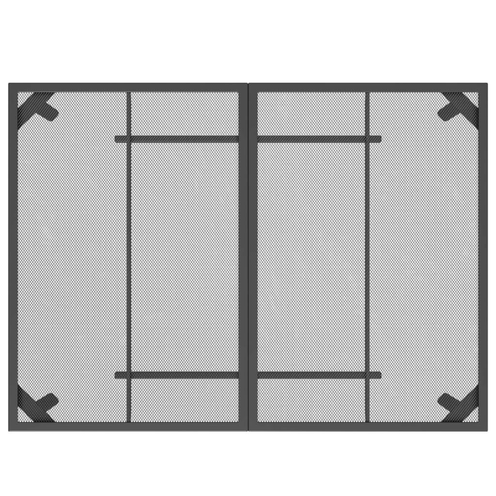 7 Piece Garden Dining Set Anthracite Metal Mesh