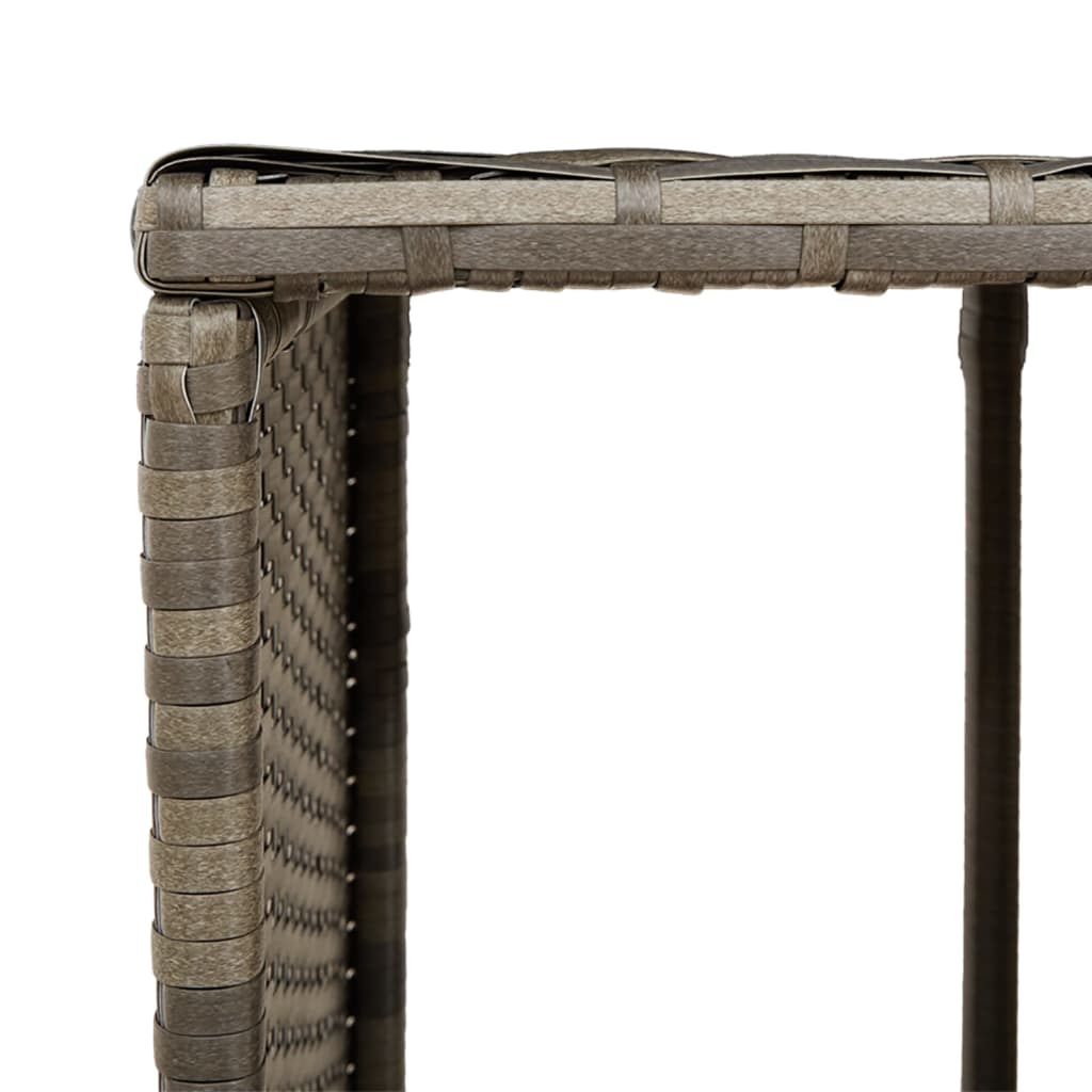 Hot Tub Surround Grey Poly Rattan and Solid Wood Acacia