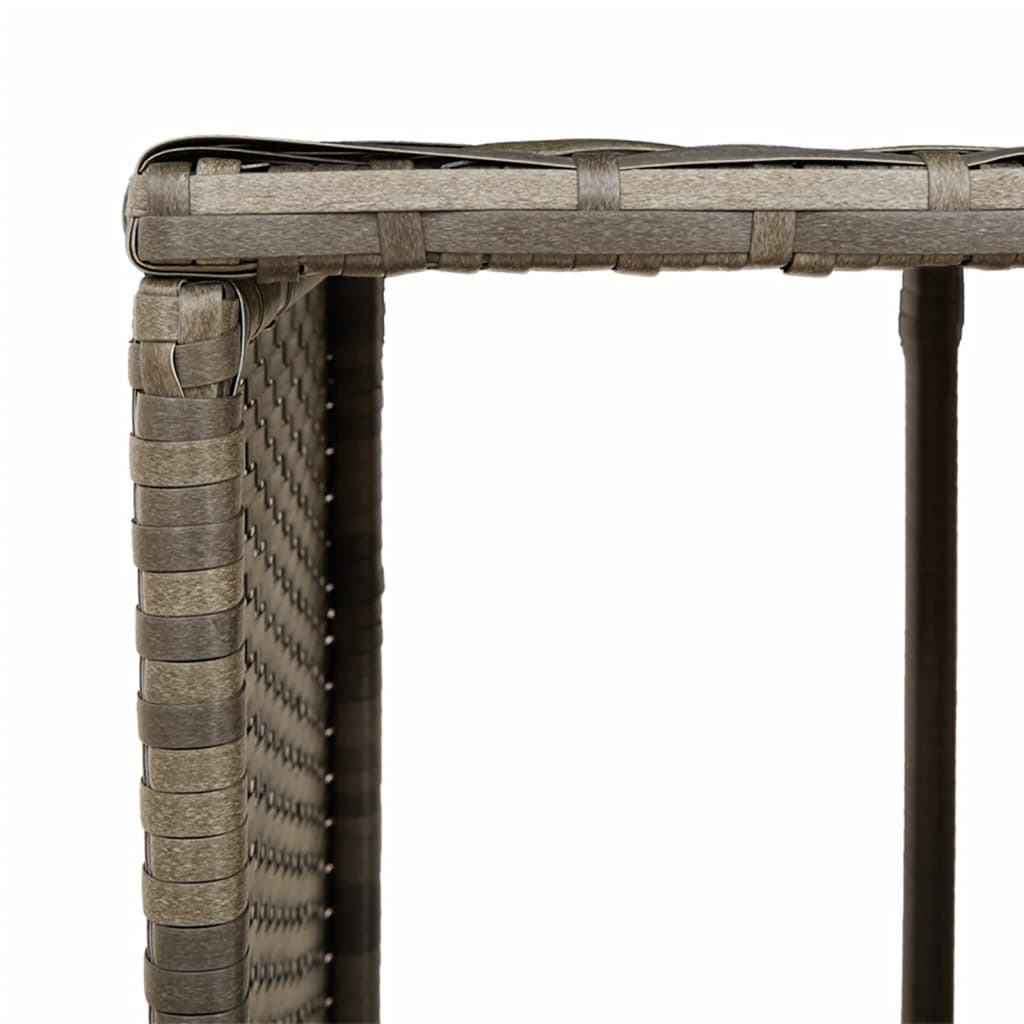 Storage Shelves for Hot Tub 2 pcs Grey Poly Rattan