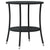 3 Piece Bistro Set with Cushions Black Poly Rattan