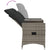 Reclining Garden Sofa 2-Seater with Table Grey Poly Rattan