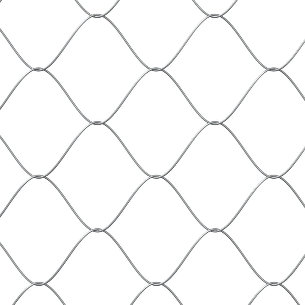 Dog Cage with Door Grey 2x2x1.5 m Galvanised Steel