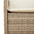 3 Piece Garden Dining Set with Cushions Beige Poly Rattan