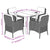 5 Piece Garden Dining Set with Cushions Beige Poly Rattan
