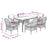 7 Piece Garden Dining Set with Cushions Black Poly Rattan