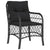 9 Piece Garden Dining Set with Cushions Black Poly Rattan