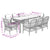 9 Piece Garden Dining Set with Cushions Black Poly Rattan