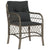 7 Piece Garden Dining Set with Cushions Grey Poly Rattan