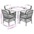 5 Piece Garden Dining Set with Cushions Grey Poly Rattan