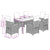 7 Piece Garden Dining Set with Cushions Black Poly Rattan