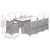 9 Piece Garden Dining Set with Cushions Black Poly Rattan