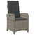 9 Piece Garden Dining Set with Cushions Grey Poly Rattan