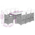 9 Piece Garden Dining Set with Cushions Grey Poly Rattan