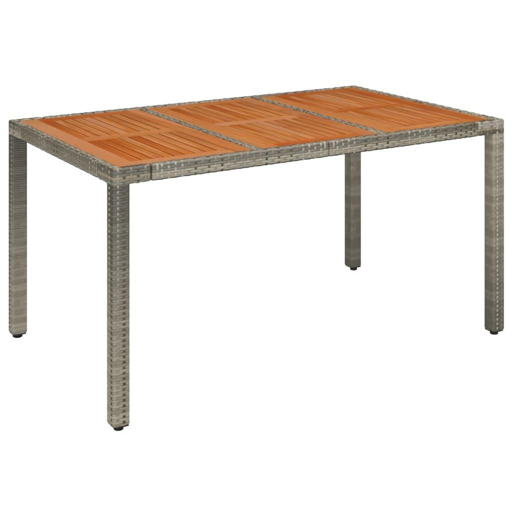 7 Piece Garden Dining Set with Cushions Grey Poly Rattan