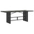 9 Piece Garden Dining Set with Cushions Black Poly Rattan