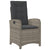 9 Piece Garden Dining Set with Cushions Grey Poly Rattan