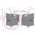 5 Piece Garden Dining Set with Cushions Grey Poly Rattan