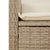 3 Piece Garden Dining Set with Cushions Beige Poly Rattan