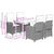 5 Piece Garden Dining Set with Cushions Beige Poly Rattan