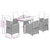 7 Piece Garden Dining Set with Cushions Black Poly Rattan