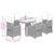7 Piece Garden Dining Set with Cushions Grey Poly Rattan
