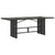 9 Piece Garden Dining Set with Cushions Black Poly Rattan