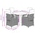 5 Piece Garden Dining Set with Cushions Grey Poly Rattan