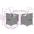 5 Piece Garden Dining Set with Cushions Grey Poly Rattan