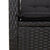 3 Piece Garden Dining Set with Cushions Black Poly Rattan