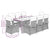 9 Piece Garden Dining Set with Cushions Black Poly Rattan