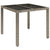 3 Piece Garden Dining Set with Cushions Grey Poly Rattan