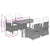 5 Piece Garden Dining Set with Cushions Black Poly Rattan