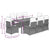 9 Piece Garden Dining Set with Cushions Black Poly Rattan