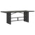 9 Piece Garden Dining Set with Cushions Black Poly Rattan