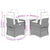 5 Piece Garden Dining Set with Cushions Black Poly Rattan
