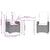 3 Piece Garden Dining Set with Cushions Grey Poly Rattan