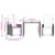 3 Piece Garden Dining Set with Cushions Black Poly Rattan