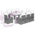 9 Piece Garden Dining Set with Cushions Black Poly Rattan